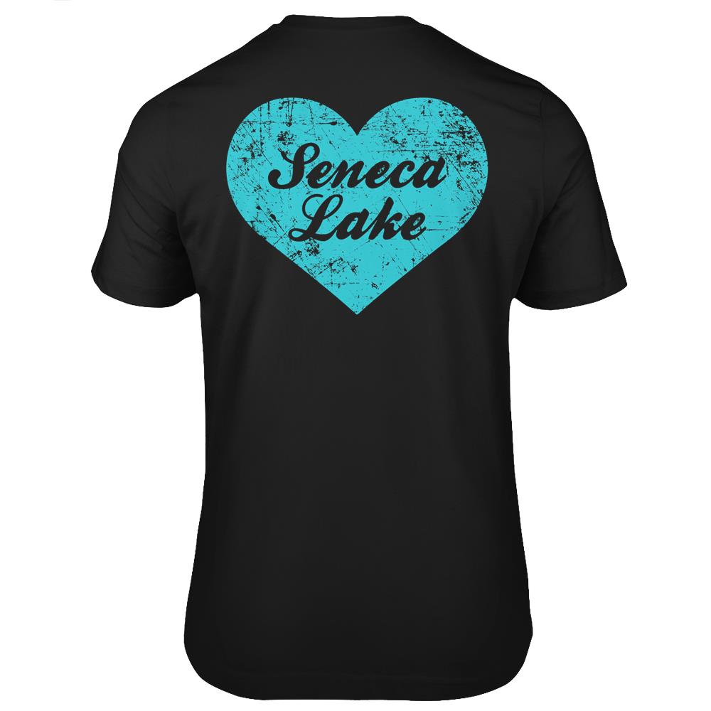 I Love Seneca Lake Shirt, New York Camping Gift T Shirts Print On Back