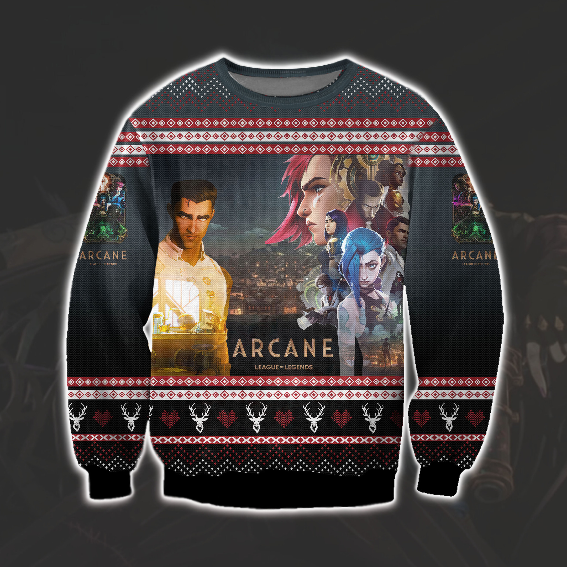 Netflix Arcane Jayce Ugly Christmas Sweater