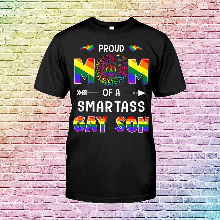 Proud Mom Of A Gay Son, Proud Mom Rainbow Shirt, Gift For Gay Son