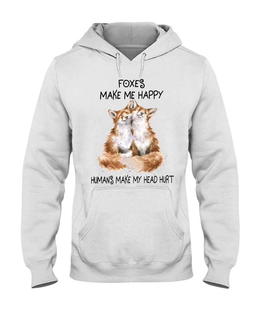 Foxes Make Me Happy Gift For Animal Lovers Standard Hoodie