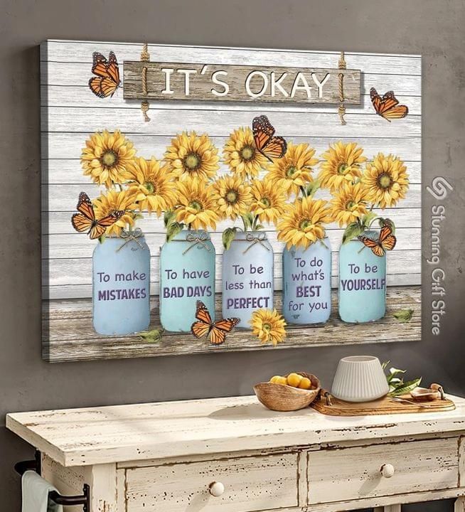 Flower it’s okay to make mistake to be less than perfect canvas poster canvas poster canvas