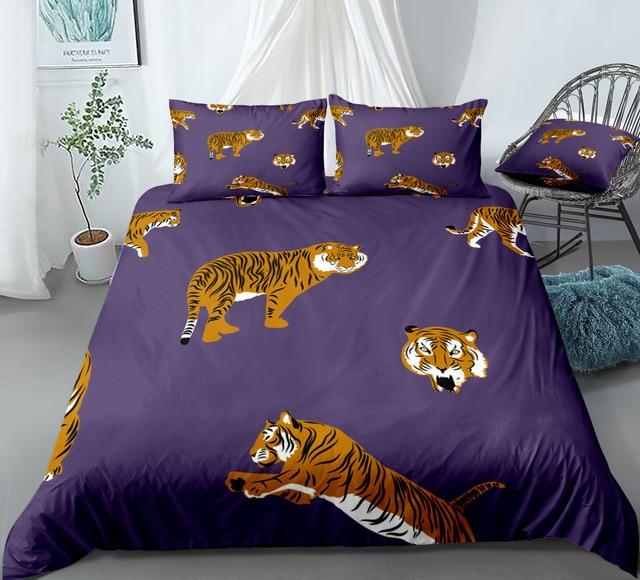 Cartoon Tiger 3 Pieces Quilted Comforter Set