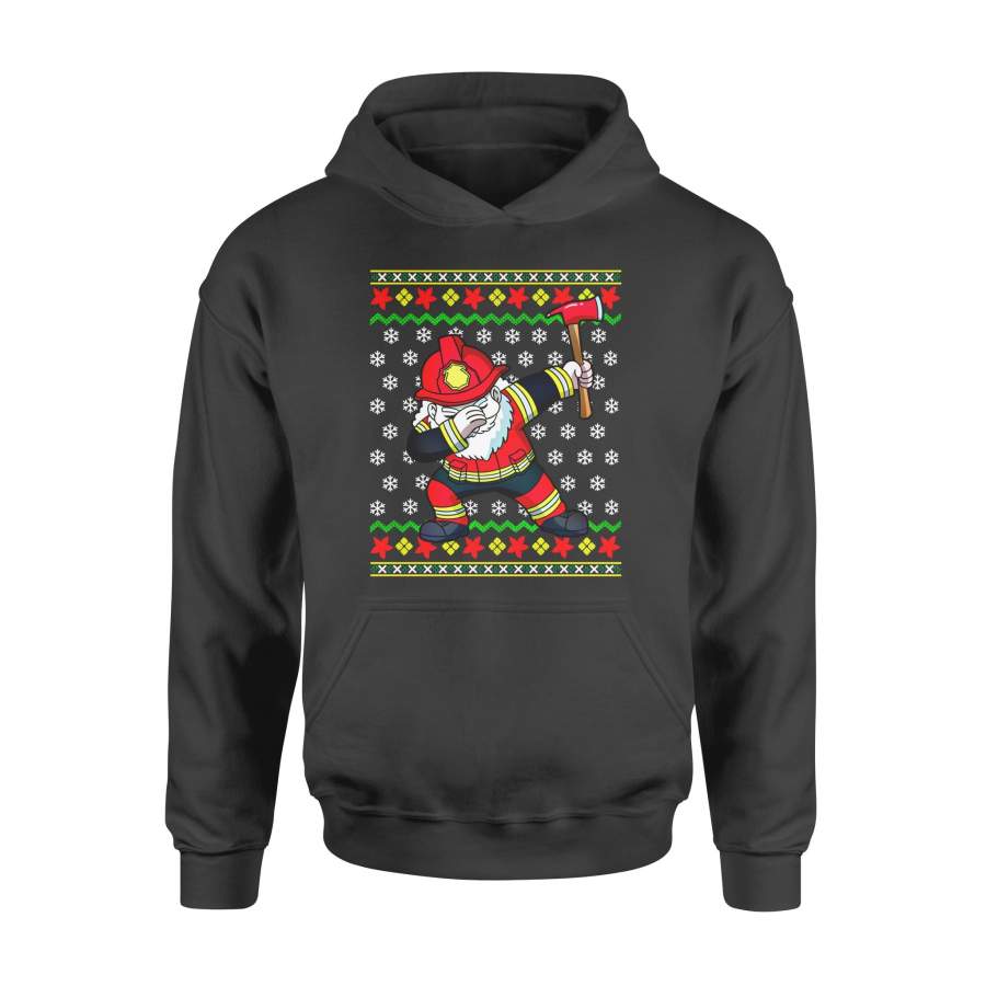 Christmas gift idea FireFighter Santa Fireman Pattern T-Shirt – Standard Hoodie