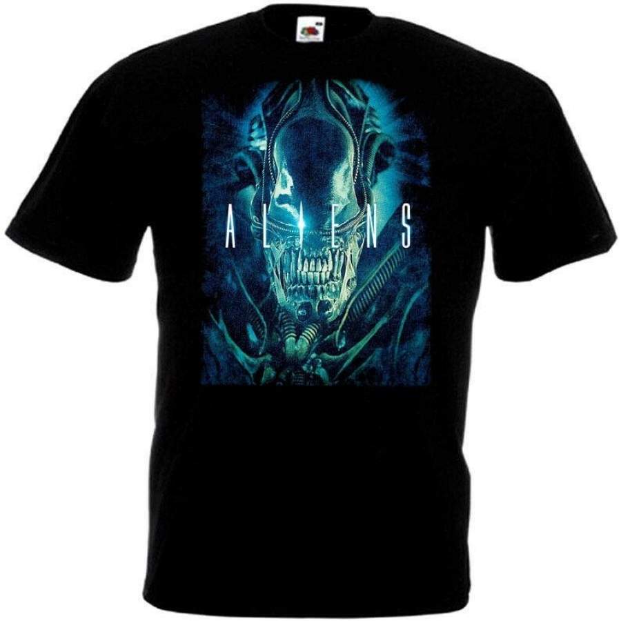 Aliens 1986 T Shirt Black Movie Poster All Sizes S-5Xl