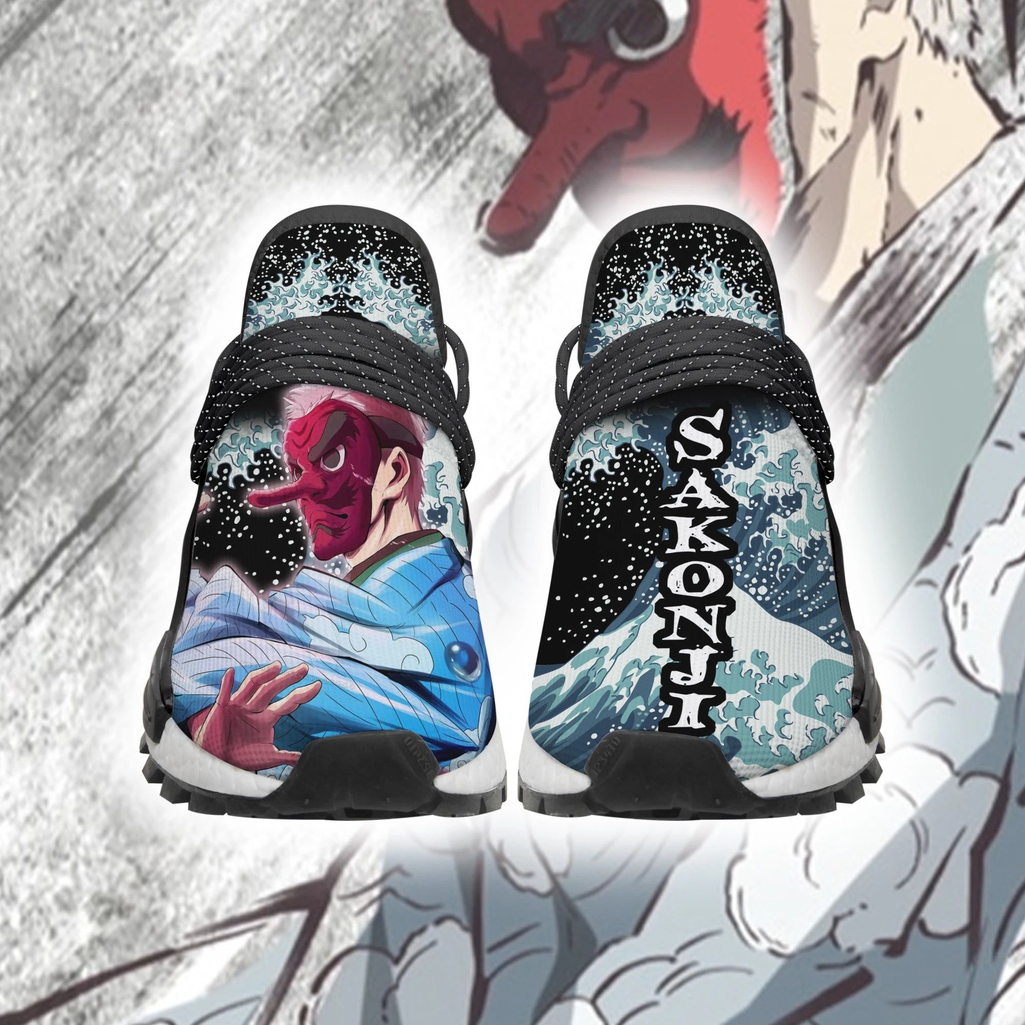 Demon Slayer Shoes Sakonji Shoes Skill Anime Sneakers Unisex Men Women