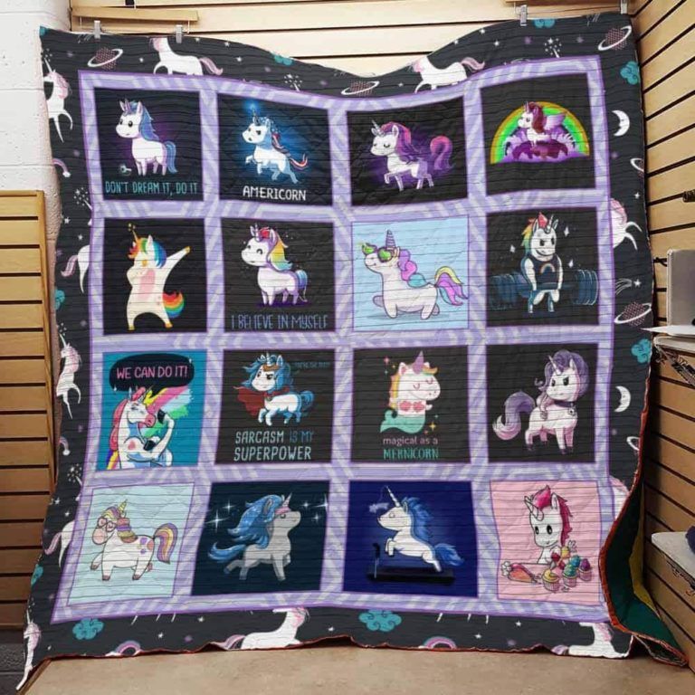 We can do it unicorn quilt BLANKET