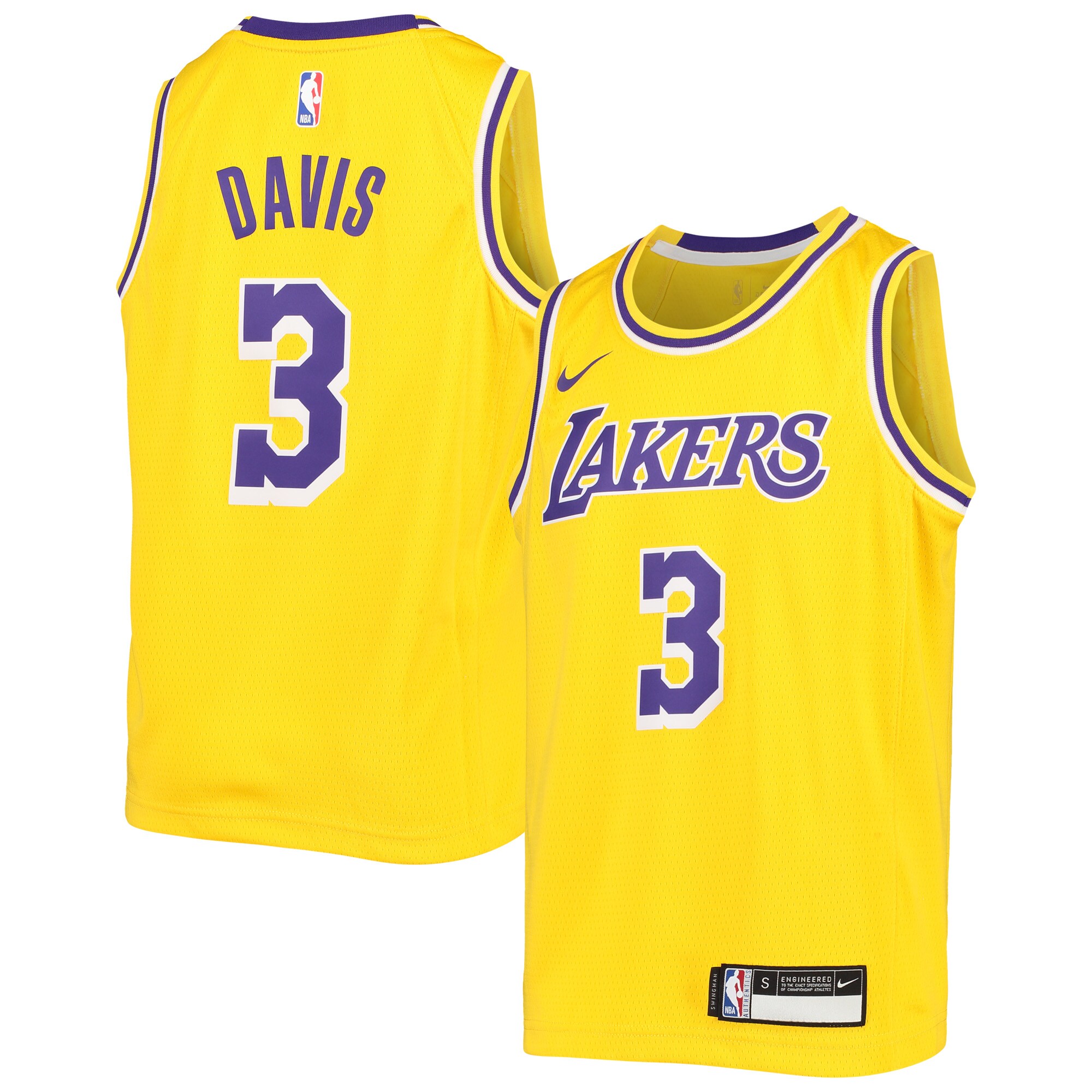 Youth Anthony Davis Gold Los Angeles Lakers Swingman Jersey – Icon Edition