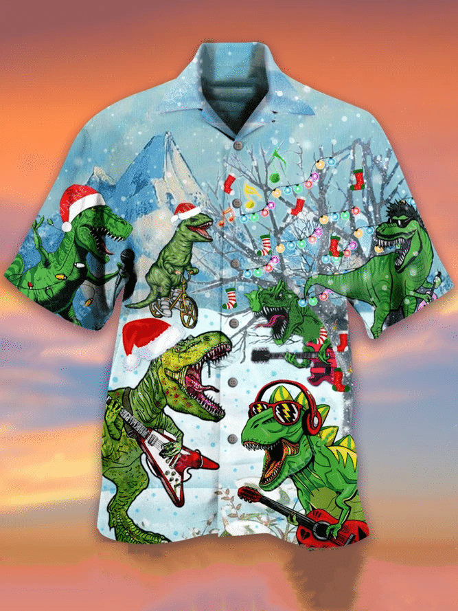 Dinosaur Christmas Hawaii Shirt Unisex Adult Ha52617