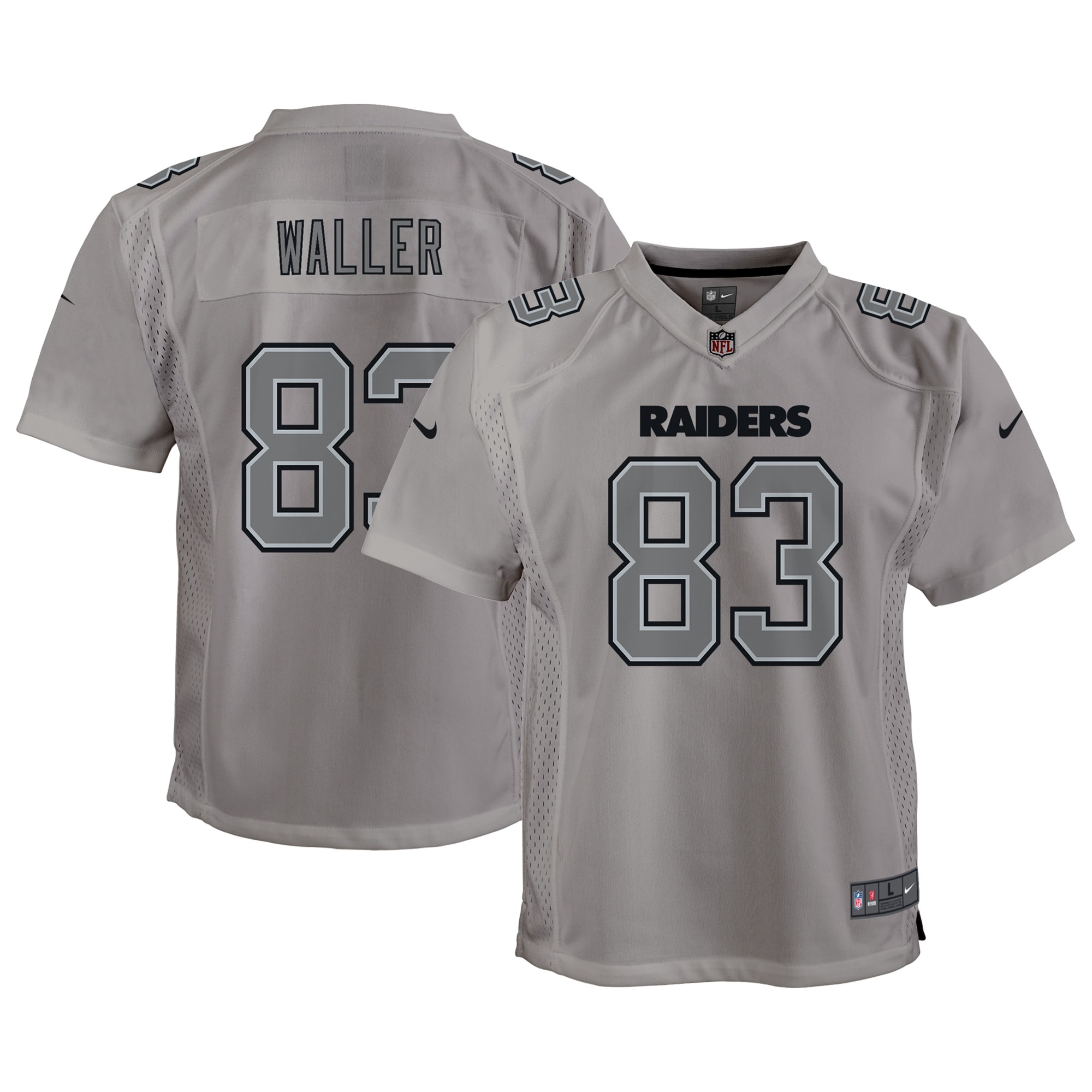 Youth Las Vegas Raiders Darren Waller Gray Atmosphere Game Jersey