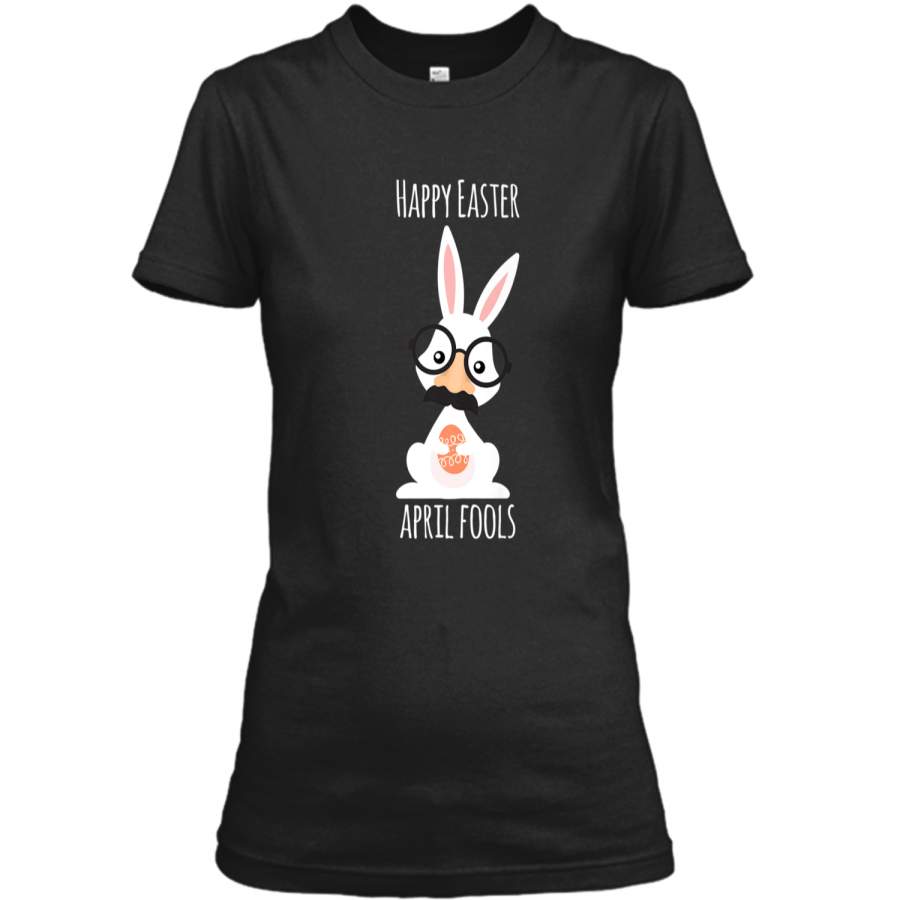 Cute Kawaii April Fools Easter Bunny T-Shirt Ladies Custom