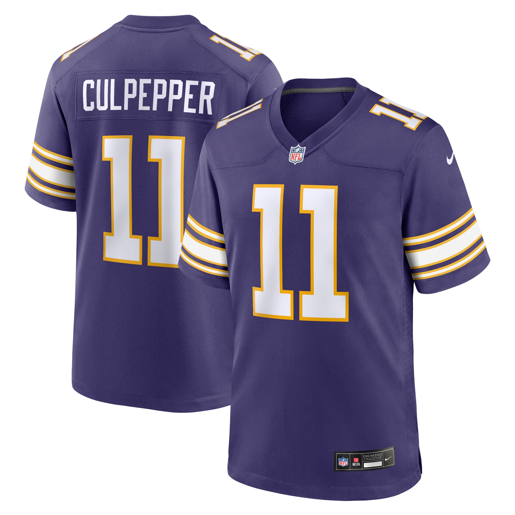 Men’s Minnesota Vikings Daunte Culpepper Purple Classic Retired Player Game Jersey