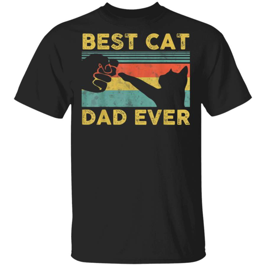 Best Cat Dad Ever tee Funny Cat Daddy Father Vintage Gift T-Shirt