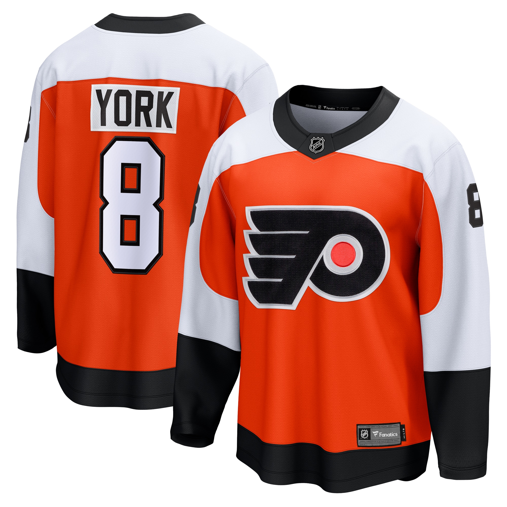 Cam York Philadelphia Flyers Branded Home Breakaway Jersey – Orange