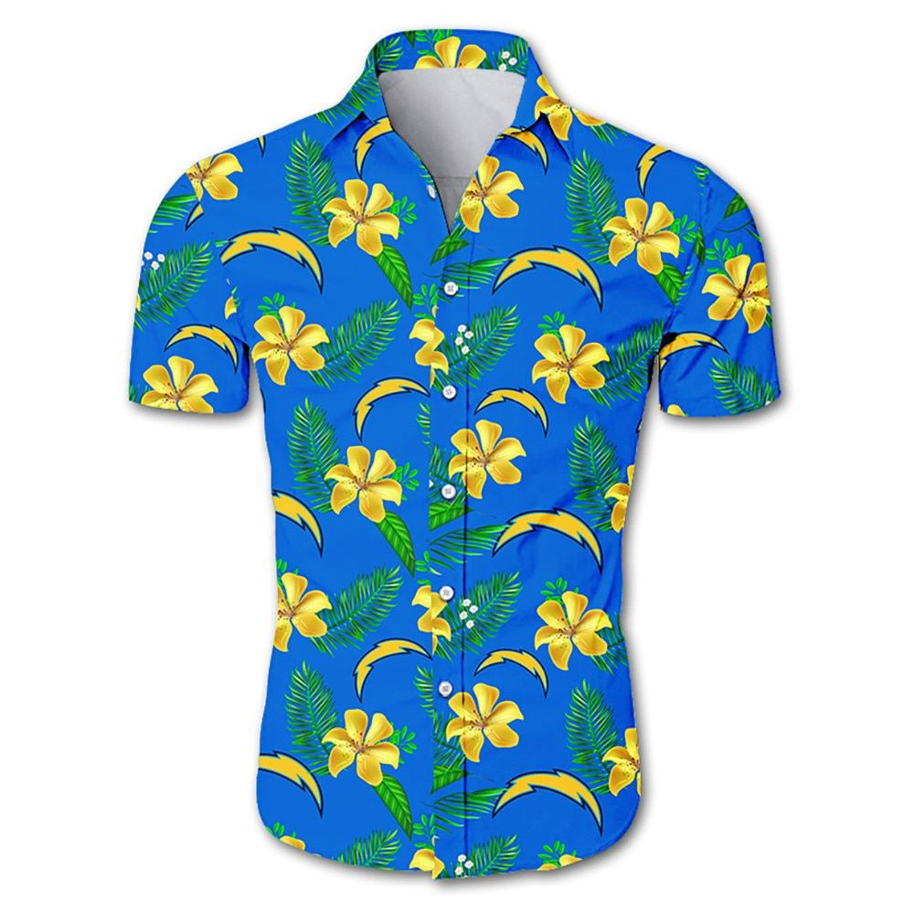 Los Angeles Chargers Hawaii Shirt Short Sleeve For Summer Ha72049