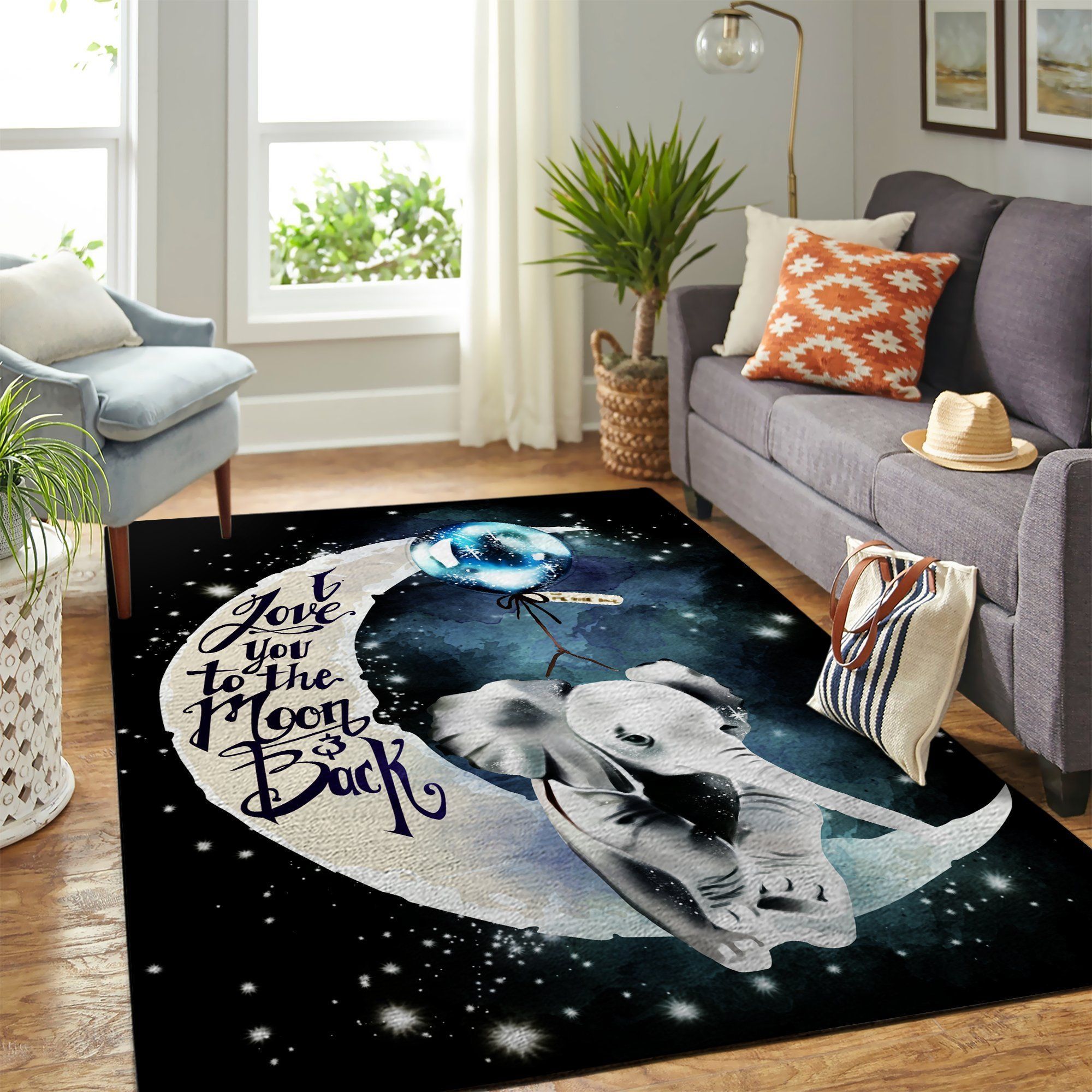 Baby Elephant Carpet Rug, Living Room Rugs, Floor Decor