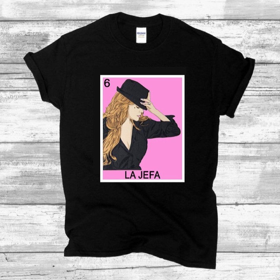 This Listing Is For La Jefa Jenni Rivera Loteria Tshirt 8X11 Heat Pressed On