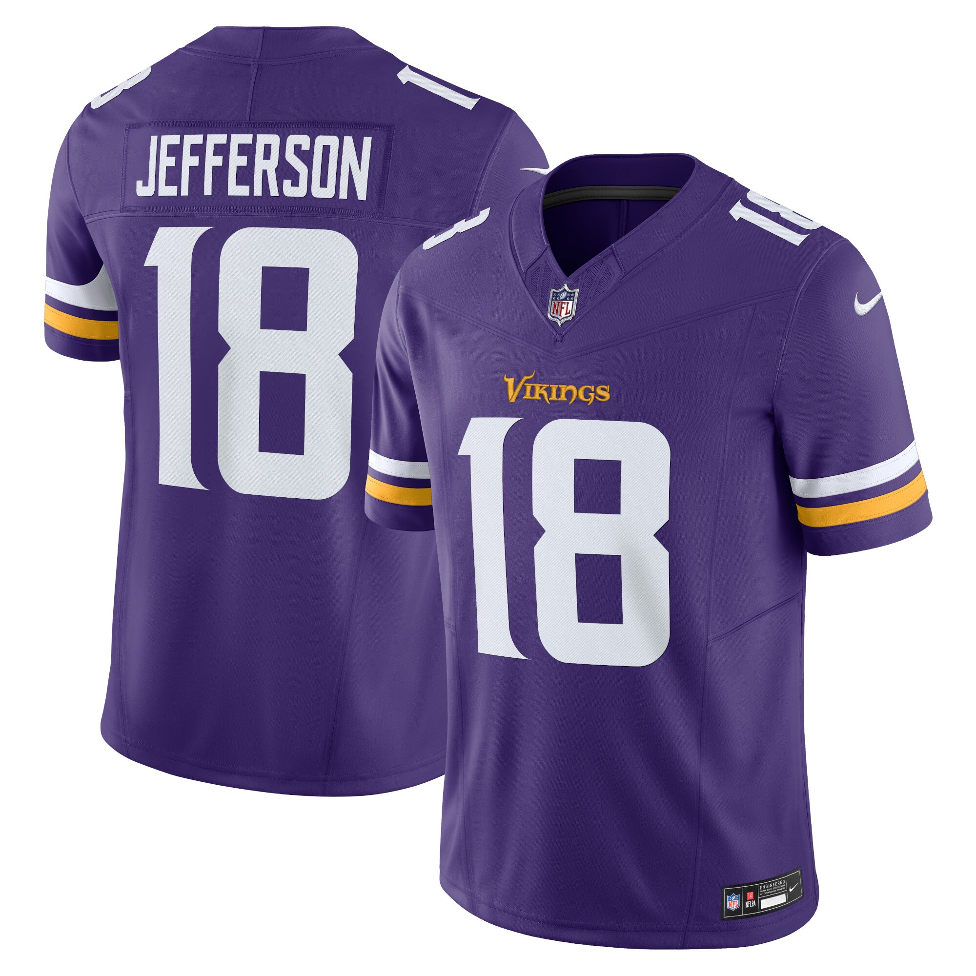 Men’s Minnesota Vikings Justin Jefferson Purple Vapor F.U.S.E. Limited Jersey