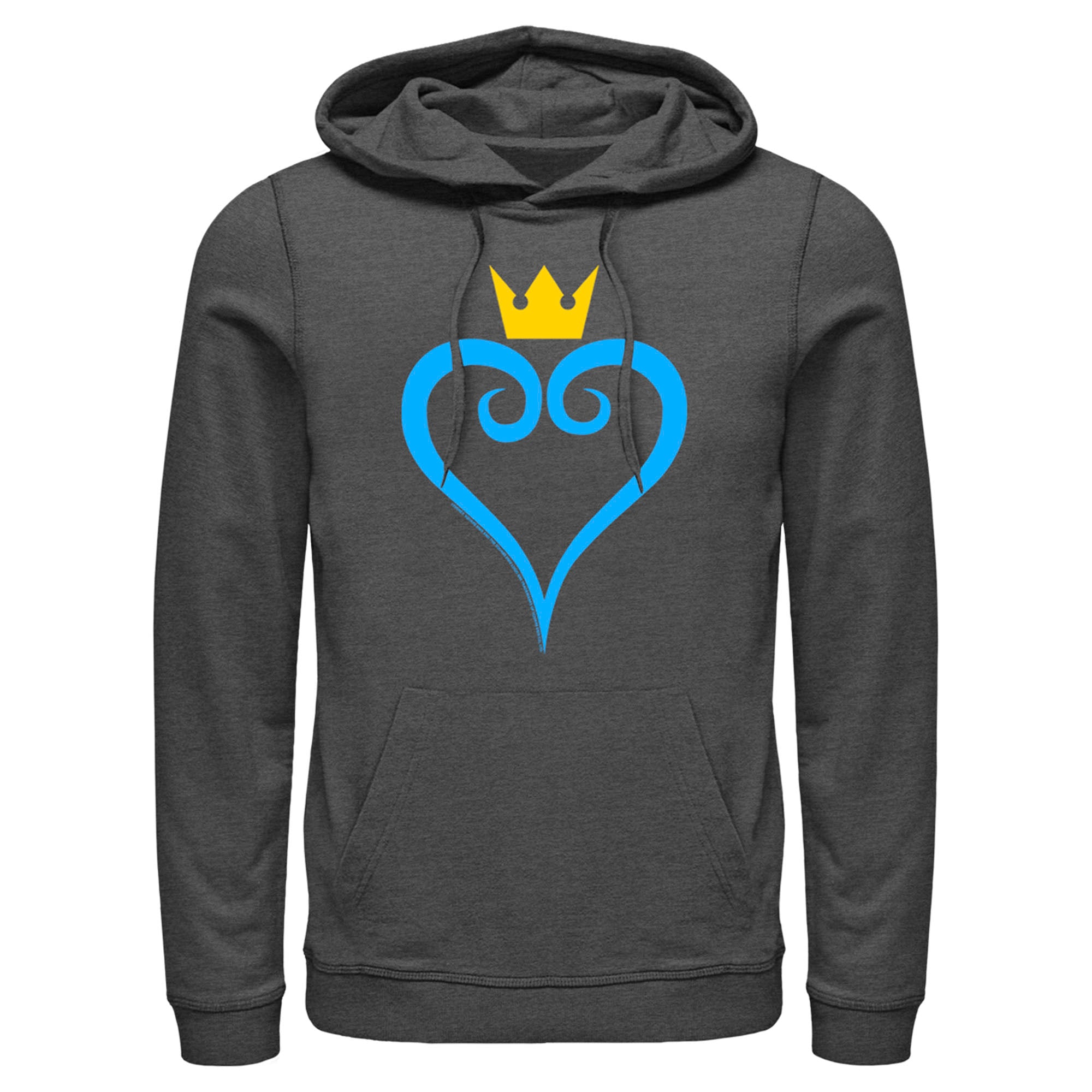 Men’S Kingdom Hearts 1 Blue Heart Pull Over Hoodie