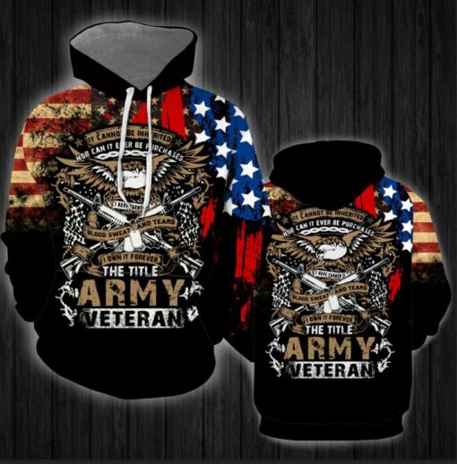 U.S Army Veteran 3D All Over Print Shirts For Men & Women, Happy Veteran Memorial 3D Shirts, Veteran Day