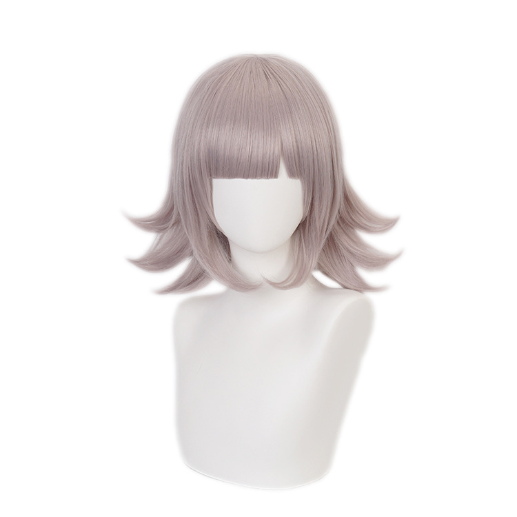 Super DanganRonpa Nanami ChiaKi Wig Cosplay Costume Dangan Ronpa Heat Resistant Synthetic Hair Women Wigs Hairpin headdress alx