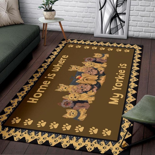 Yorkie 2 Area Rug Living Room Rug Home Decor Floor Decor VH3