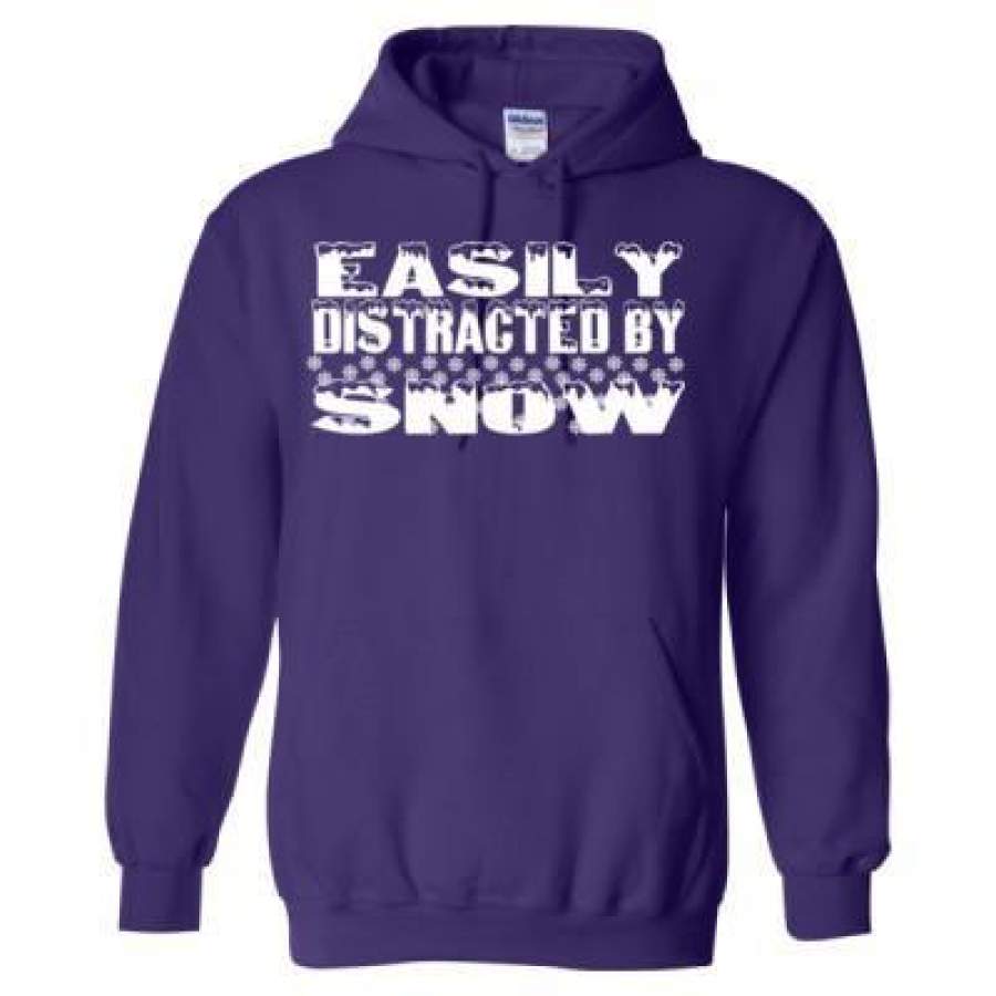 AGR Easily Distracted By Snow – Heavy Blend™ Hooded Sweatshirt