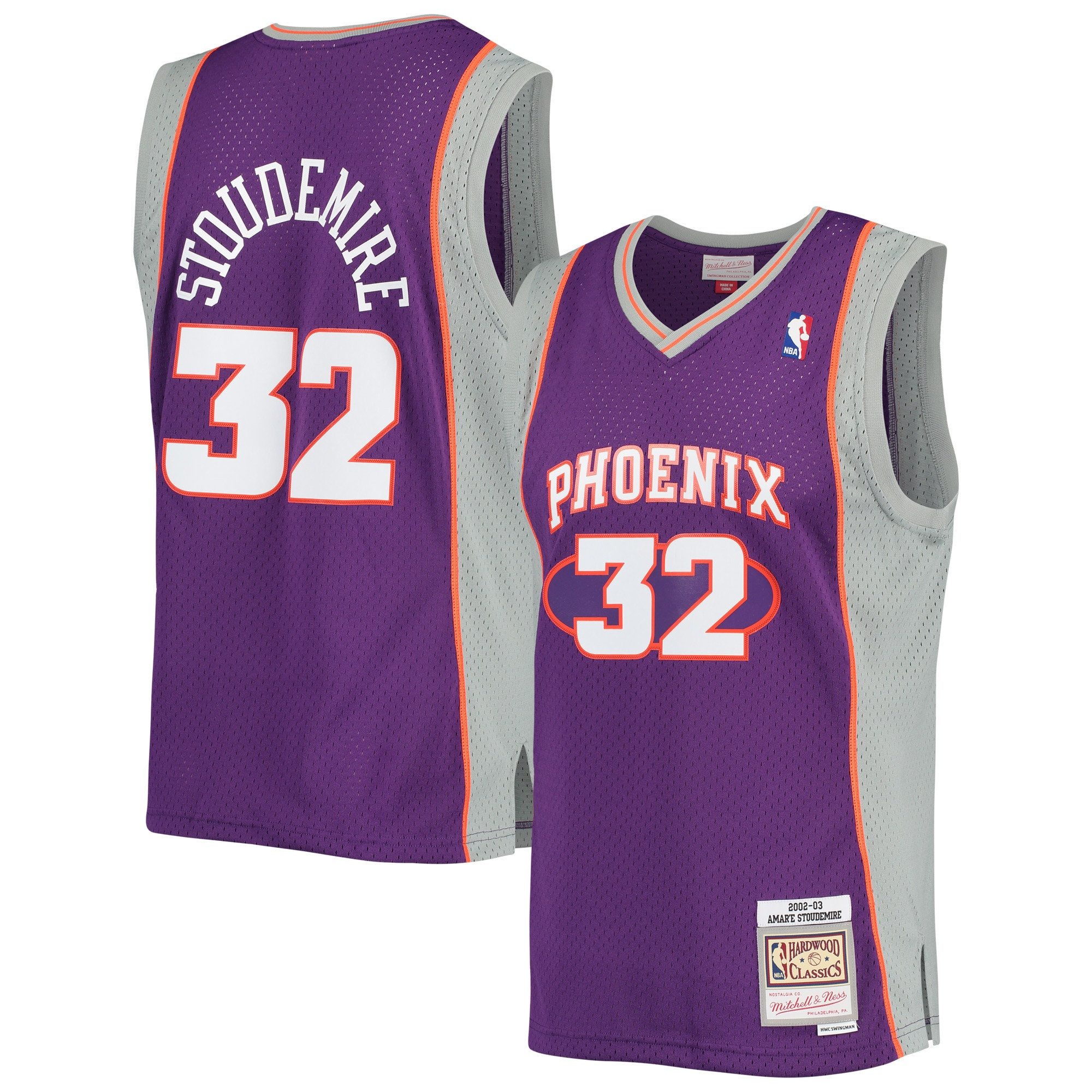 Amare Stoudemire Phoenix Suns Mitchell & Ness 2002-2003 Authentic Hardwood Classics Swingman Jersey – Purple NBA