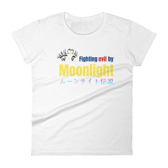 Moon Shirt Anime Shirt Japanese Shirt Aesthetic Shirt Design 77 Fighting Evil Moonlight Shirt