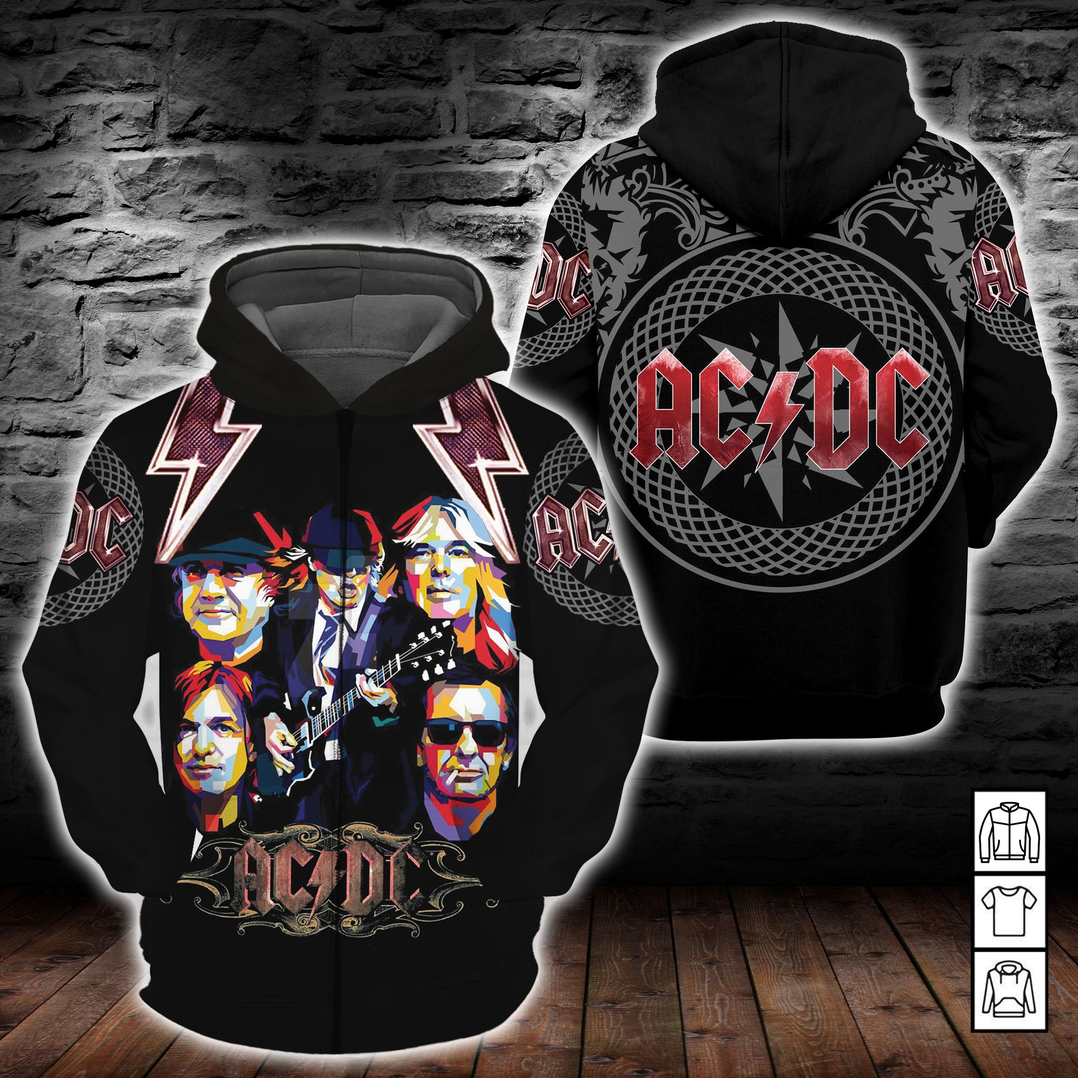 Ac Dc Hoodie 3D Unisex Men Women