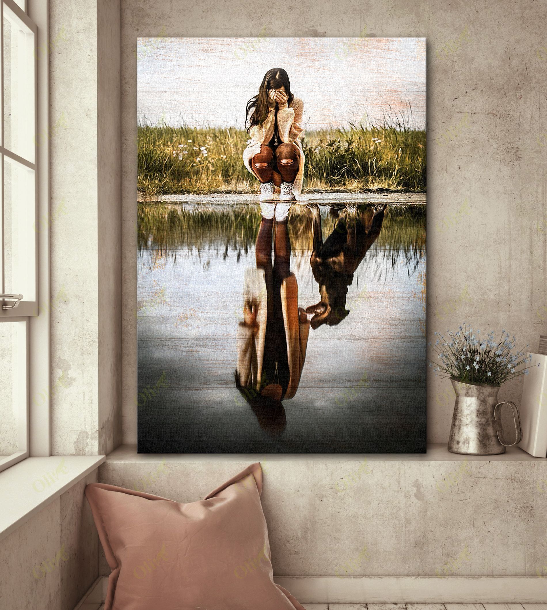 Rottweiler – Missing You Canvas And Poster | Wall Decor Visual Art