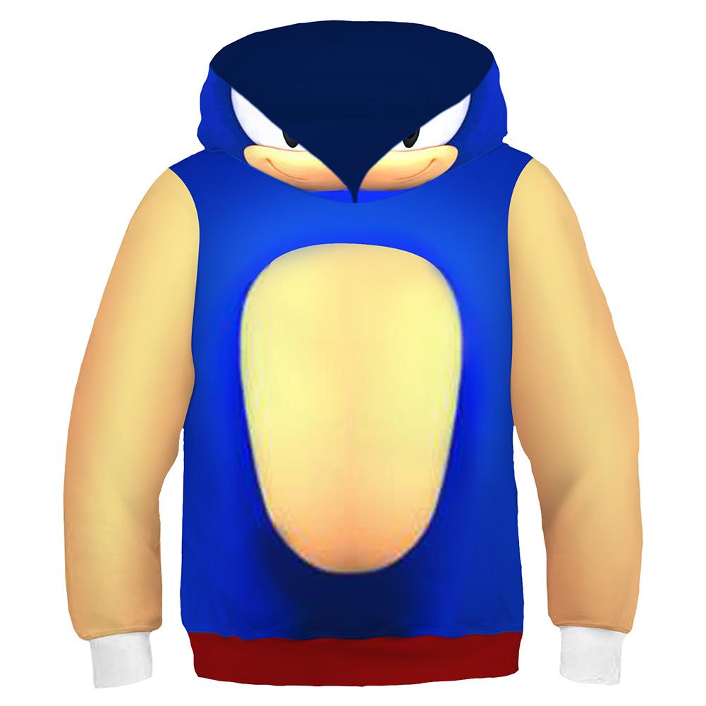 Anime Cosplay Kids Sonic The Hedgehog Hoodies 3D Print Pullover Sweatshirt Outfit Casual Outerwear For Men Girls Women Boys