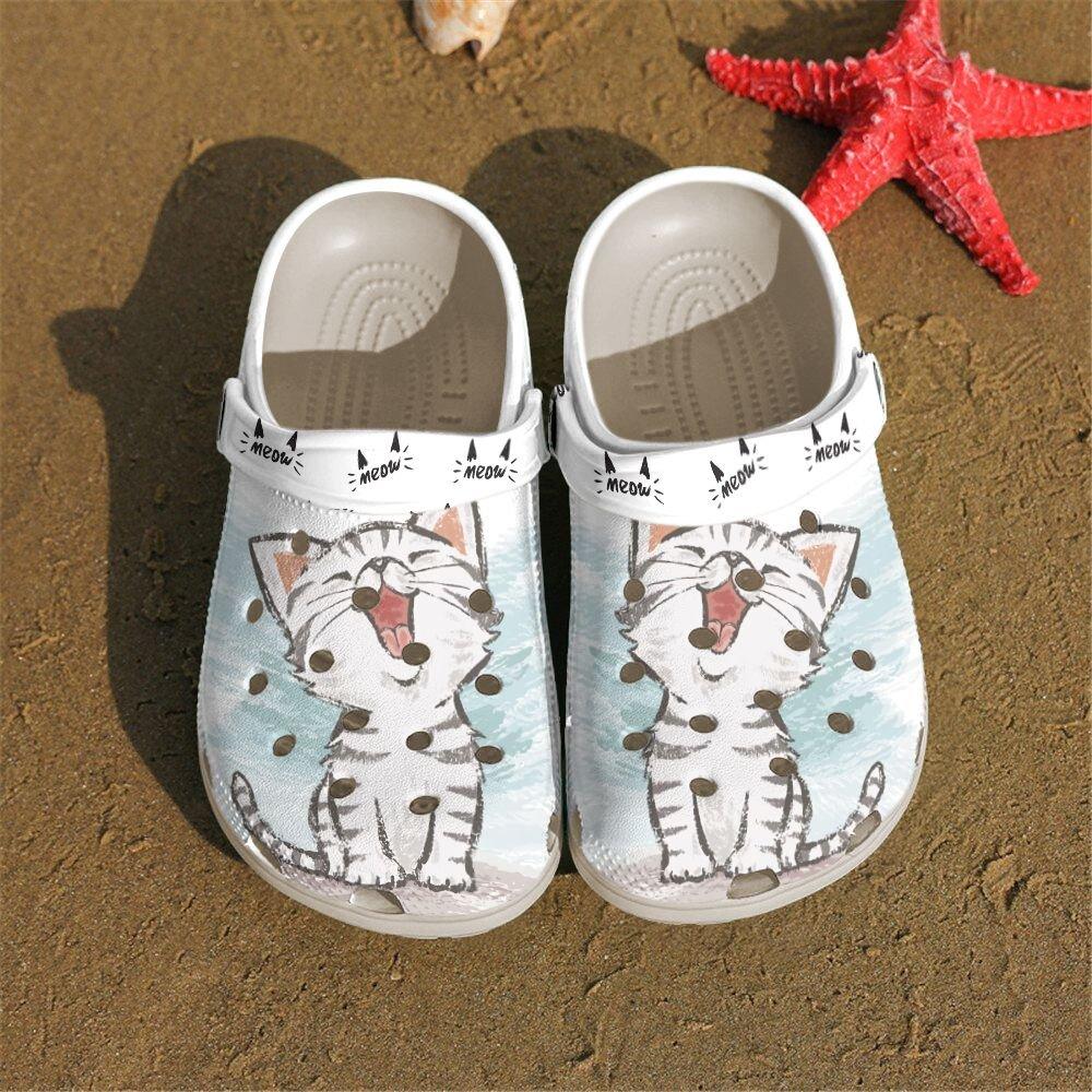 Cat Personalized Clog, Custom Name, Text, Color, Number Fashion Style For Women, Men, Kid, Print 3D Cute Kitten