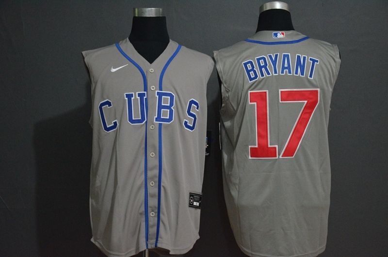 Chicago Cubs Kris Bryant 17 2020 MLB Grey Jersey