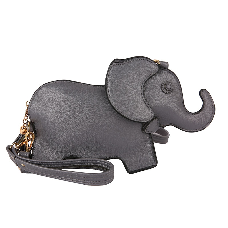 HISUELY New Creative Funny Elephant Shape Shoudler Bag for Women Mini Cartoon Crossbody Bag Phone&Purses Coin Bag Messenger Bag alx