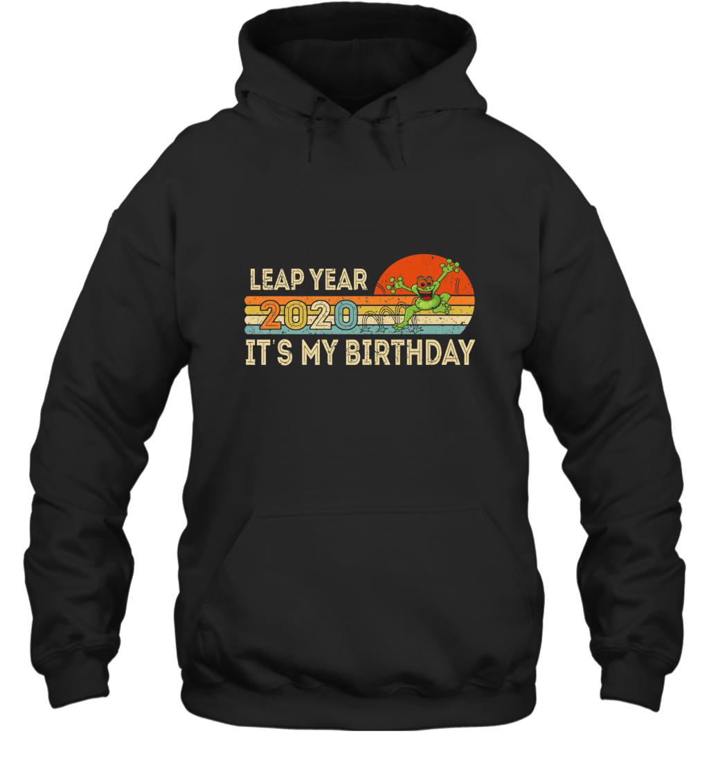 Vintage Lucky Leap Year 2020 February 29th Birthday Hooded Sweatshirt