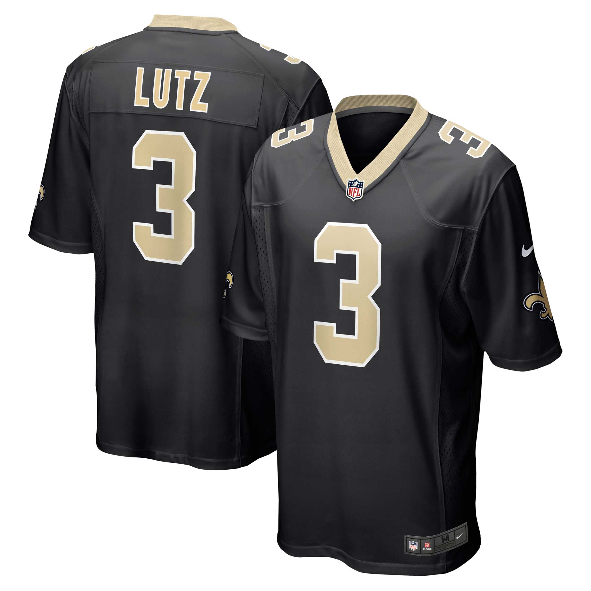 Wil Lutz New Orleans Saints Game Jersey – Black