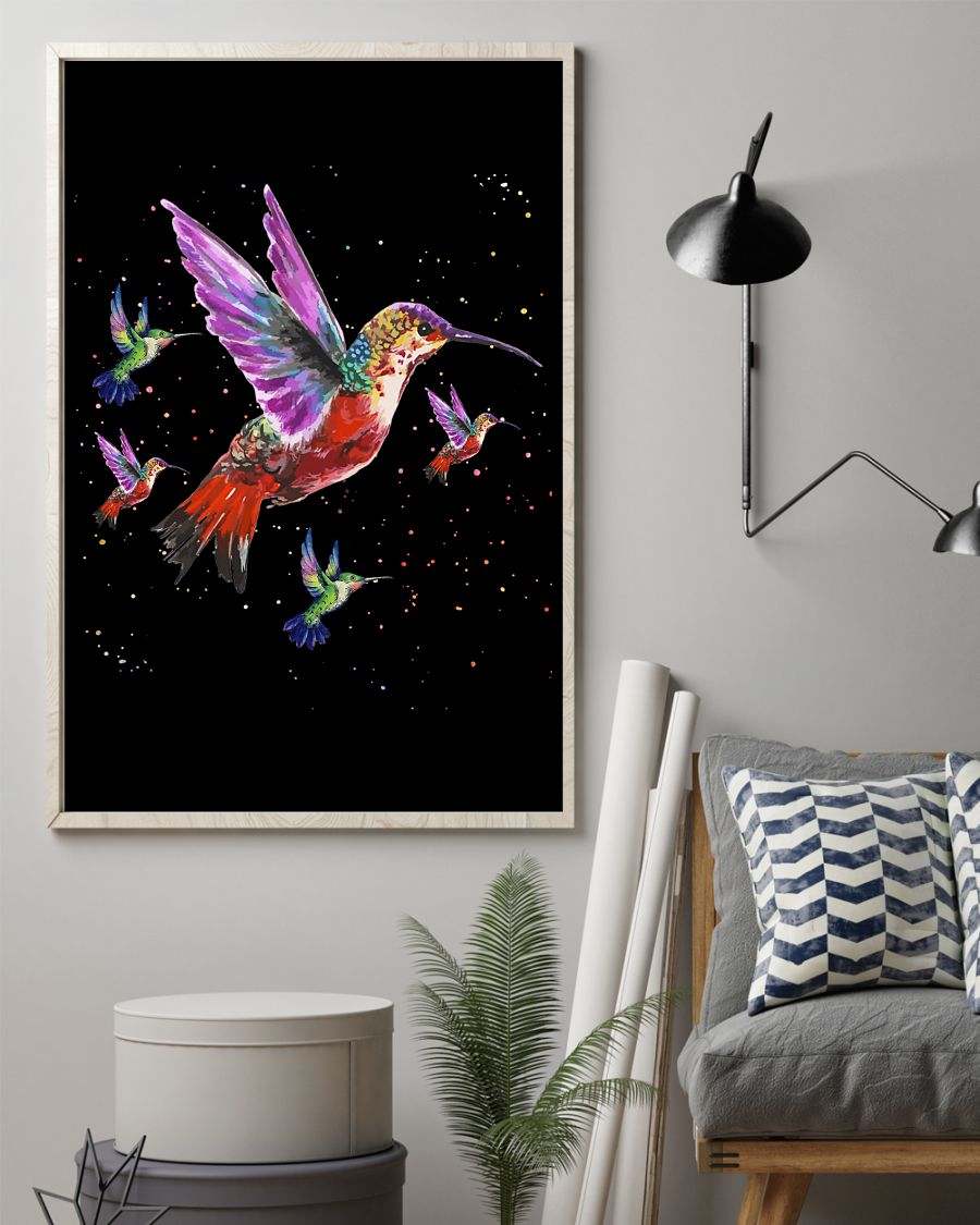 Hummingbird blink blink art poster