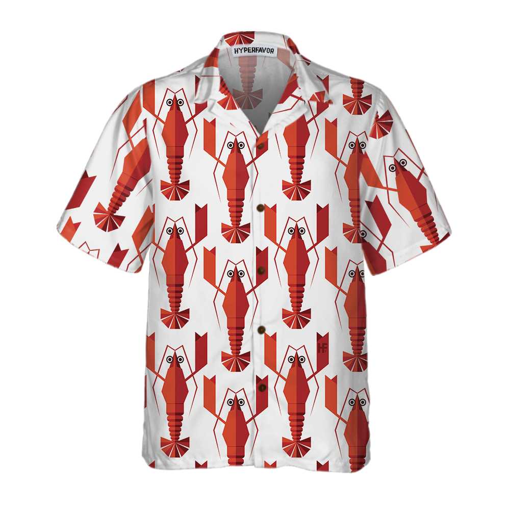 Geometric Lobster Pattern Hawaii Funny Shirt For Print Ha71872