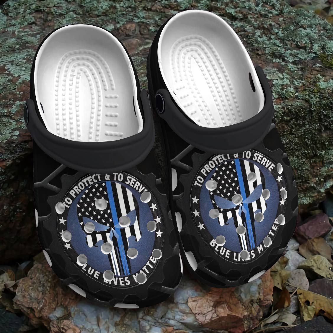 Police Personalized Clog, Custom Name, Text, Color, Number Fashion Style For Women, Men, Kid, Print 3D To Protect And To Serve