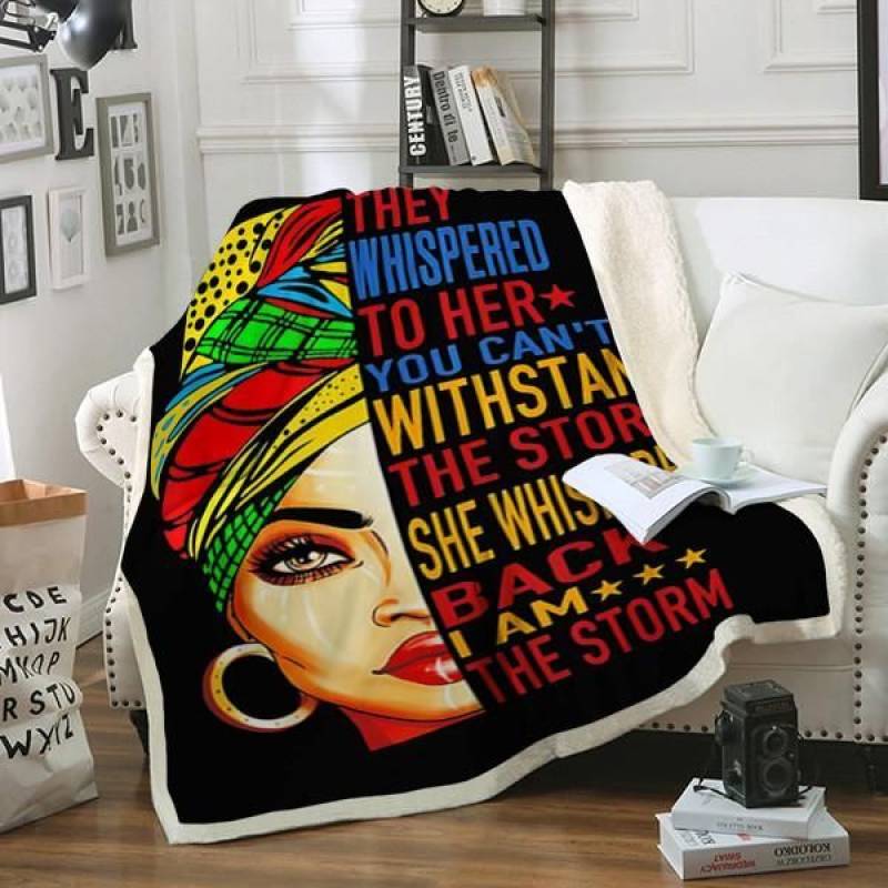 They Whispered To Her T Melanin Queen CLH2612438F Sherpa Fleece Blanket