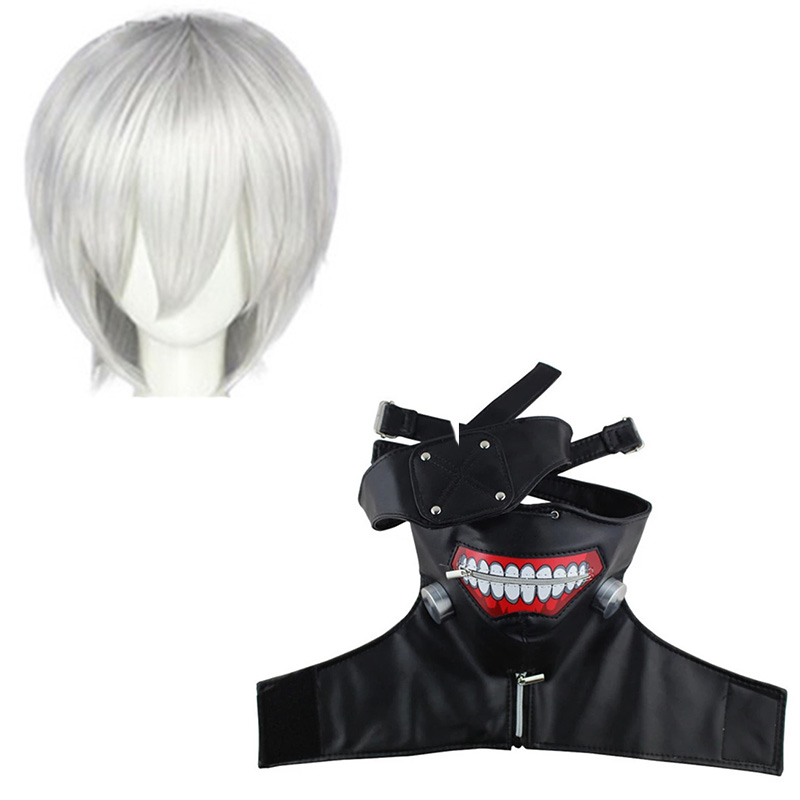 Anime Tokyo Ghoul Kaneki Ken Mask Cosplay Costume Shirt Shorts Tops Men Women Halloween Party Outfit alx