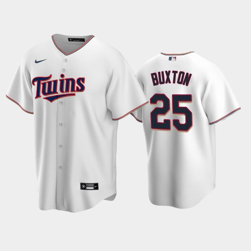 Twins 25 Byron Buxton Home White Jersey