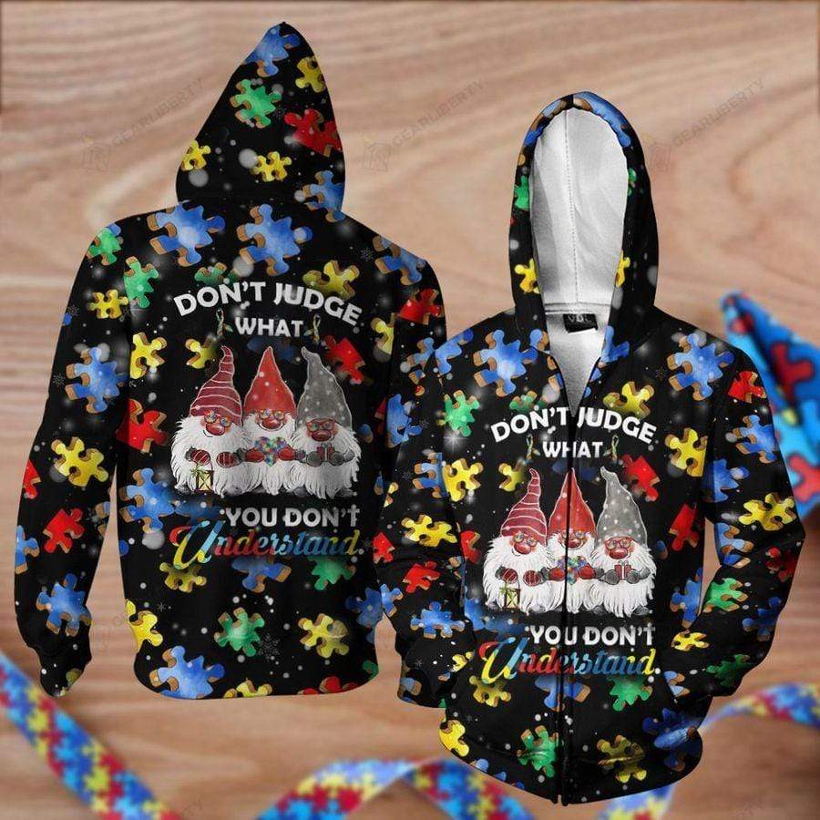 Don’t Judge What You Don’t Understand Autism Christmas Hoodie 3D All Over Print