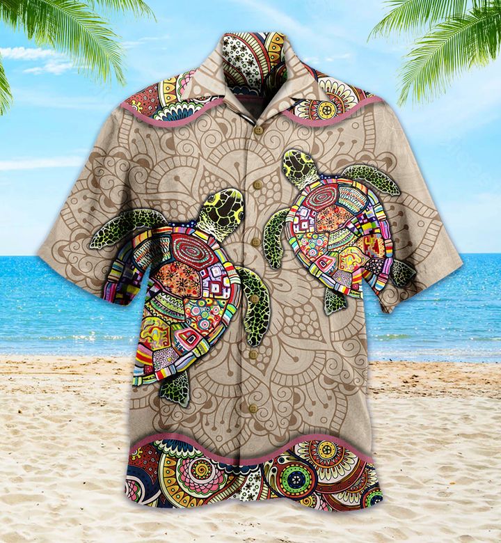 Turtle Mandala Brown Hawaii Shirt Ha3509