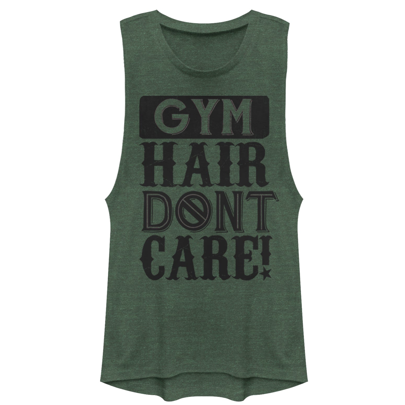 Chin Up Junior’S Gym Hair Don’T Care  Festival Muscle Tee