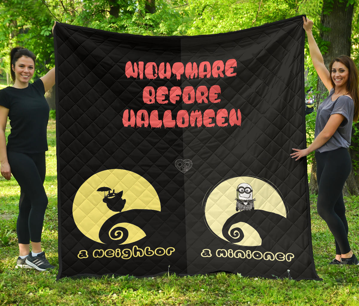 Halloween Premium Quilt | Nightmare Moon Neighbor Minioner Cosplay Jack Quilt Blanket