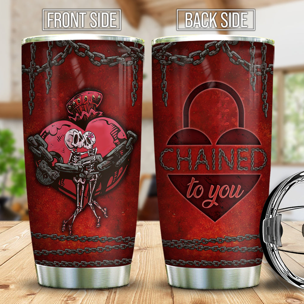 Skull Couple Chained To You Ablz0908009Z Stainless Steel Tumbler