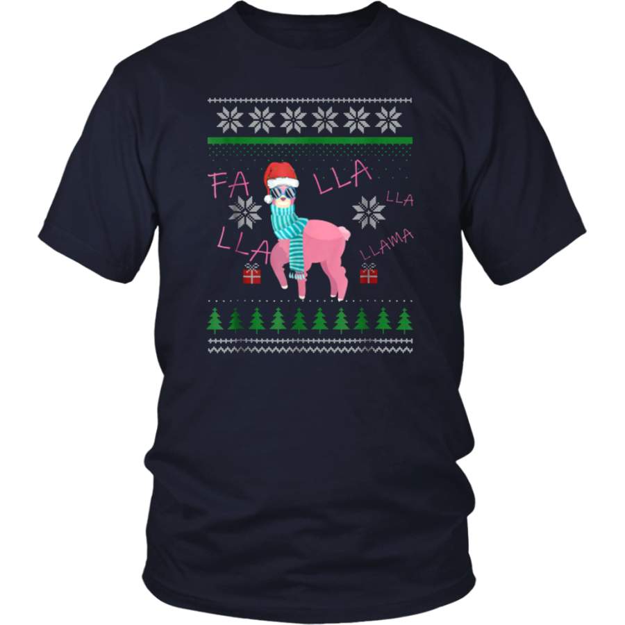 Ugly Christmas Sweater LLama Funny Holiday T-Shirts