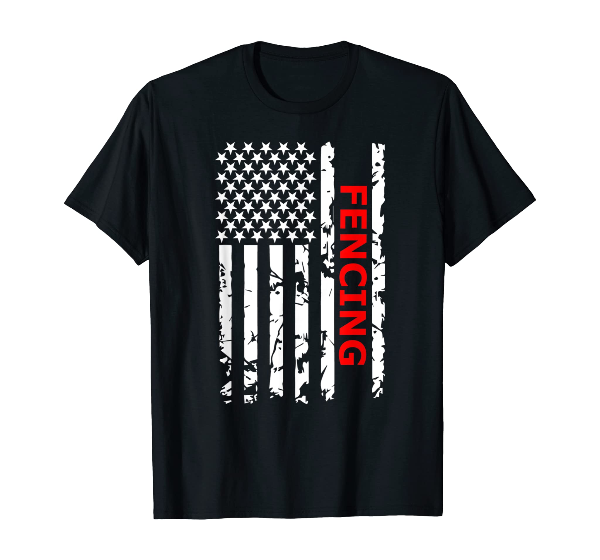 Fencing USA Flag For Americans T-Shirt