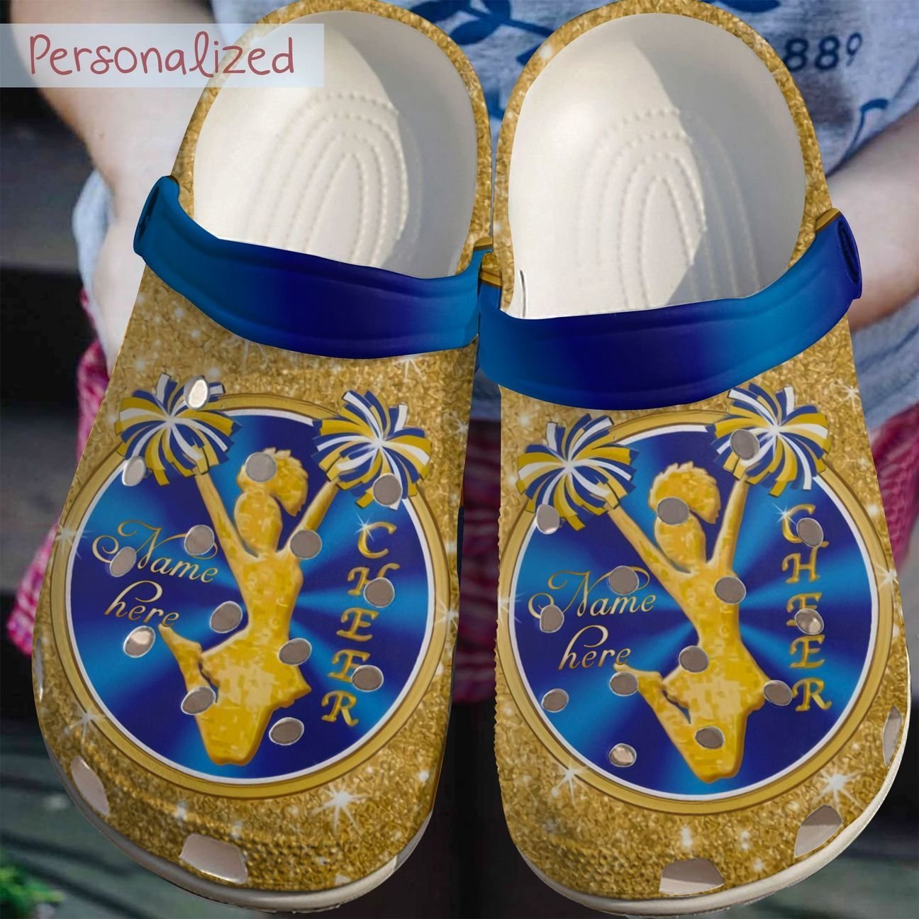 Cheerleader Personalize Clog, Custom Name, Text, Fashion Style For Women, Men, Kid, Print 3D Personalized Cheer